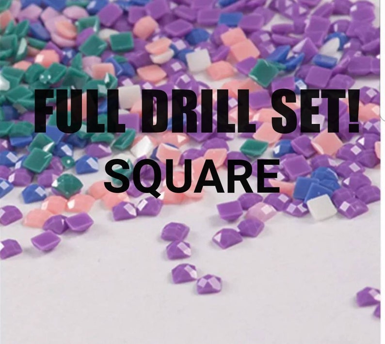 Diamond Painting SQUARE Resin Drills FULL Set Square Complete Set Drills Resin Drills Diamond Painting Accessories USA Shipper
