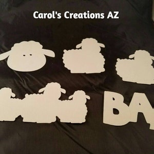10 Piece Lamb Die Cuts / Sheep Die Cuts / Lamb Face Die Cut / Lamb Sound Die Cut / Baa Die Cut /Lamb Border Die Cut  Mix & Match MOST COLORS