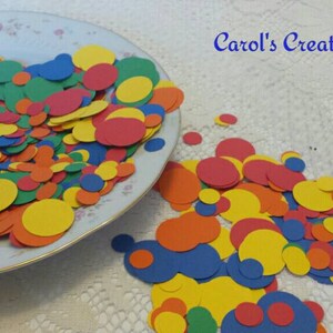 200 Circle Confetti In Primary Colors / Primary Color Circles / Round Primary Color Confetti / Party  Confetti / Circles /ANY COLORS