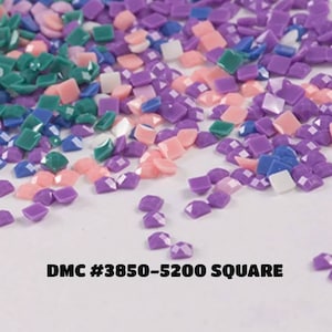 Diamond Painting Drills SQUARE / DMC Colors 3850-5200 / Diamond Painting Accessories  / Diamond Painting  Beads / USA Shipper