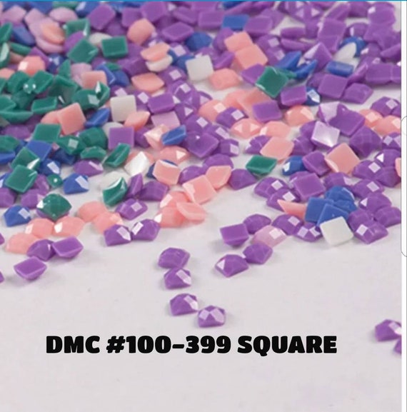 Diamond Painting Drills SQUARE / DMC Colors 100-399 / Diamond Painting  Accessories / Diamond Painting Beads / Diamond Painting USA Shipper 