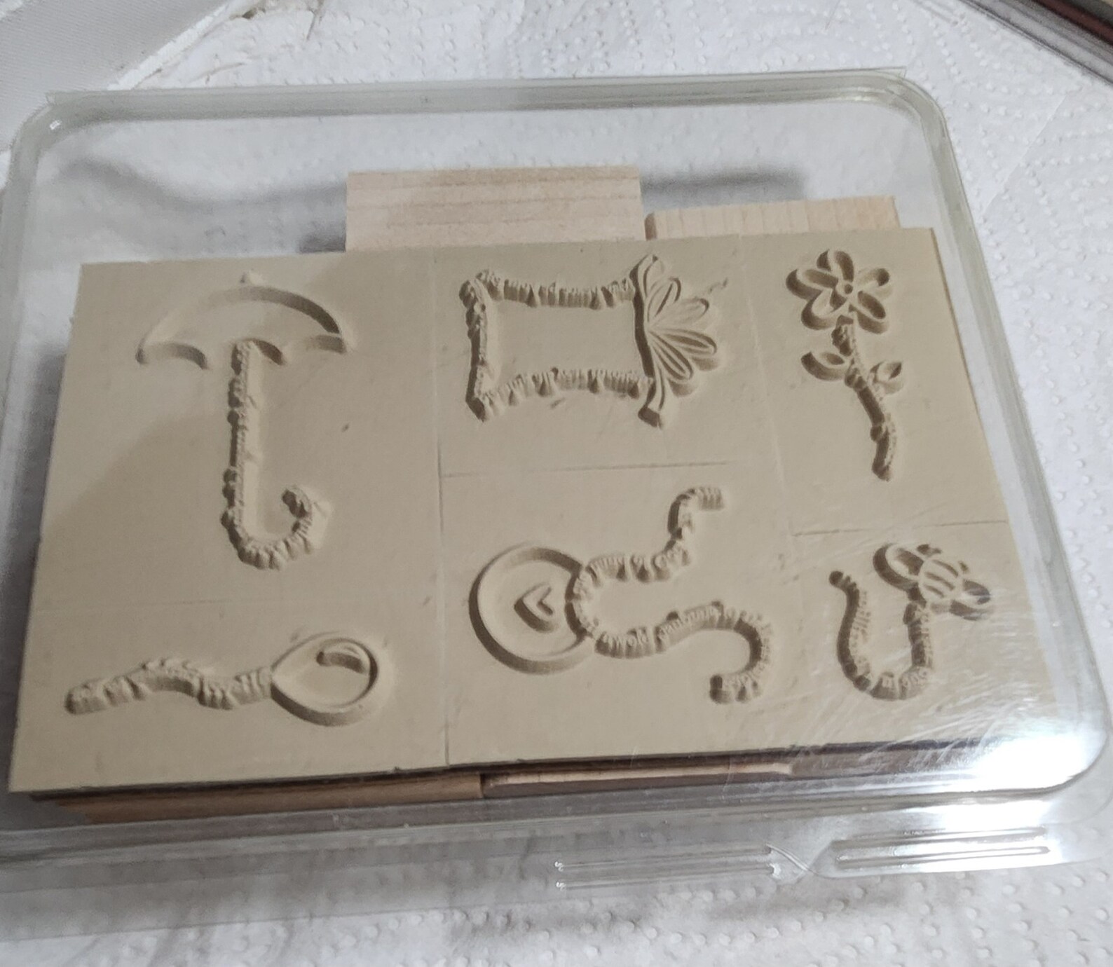 Stampin up Stamp Set / Retired Stampin up / 2002 the Fine Print / Wood ...