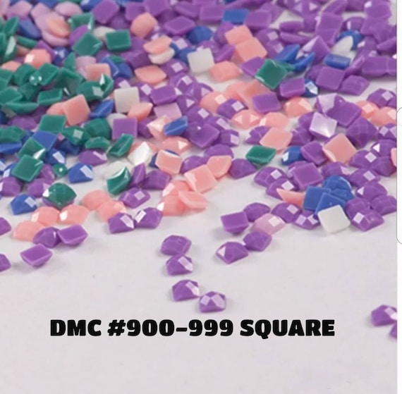 Diamond Painting Drills SQUARE / DMC Colors 900-999 / Diamond Painting  Accessories / Diamond Painting Beads / Diamond Painting USA Shipper 