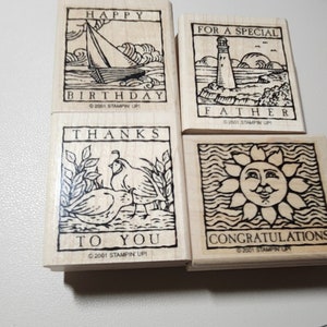 Stampin Up Stamp Set / Wooden Stamps / Rubber Stamps / Craft Supplies / Craft Stamps / Scrapbooking  / Card Making
