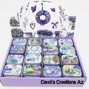 Craft tin / Collector Tin / Storage Tin / Notion Tin / Small Tin / Sewing Notion Holder