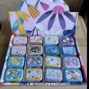 Craft Tins / Needle Holder / Collector Tins / Craft Supplies / Craft Storage / Sewing Notion Holder