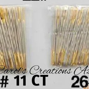 Cross Stitch Needles / 10 Embroidery Needles / Gold Tip Needles / Embroidery Accessories