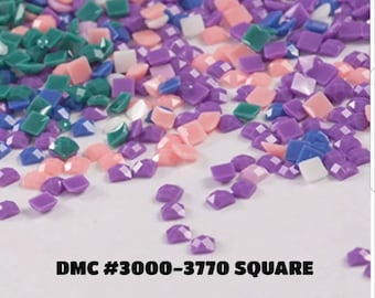 Diamond Painting Drills SQUARE / DMC Colors 3000-3770 / Diamond Painting Accessories  / Diamond Painting  Beads / USA Shipper