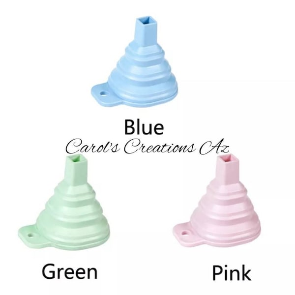 Silicone Funnel / Diamond Painting Accessory / Collapsible Silicone Funnel / Portable Silicone Funnel / Craft Accessories