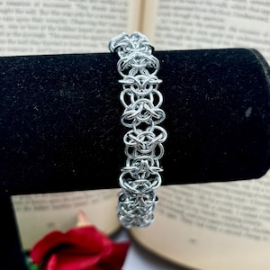 Men&#39;s Chainmaille Bracelet / Viking Bracelet / Medieval Renaissance Costume / Wiccan Gift for him/ LARP Jewelry for Men