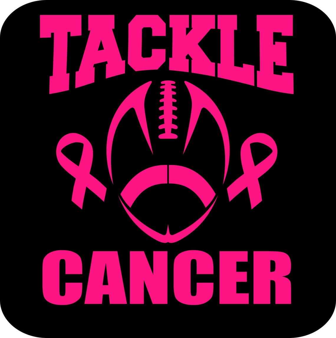 Custom Tackle Cancer Or Tackle For A Cure Football Breast | Etsy