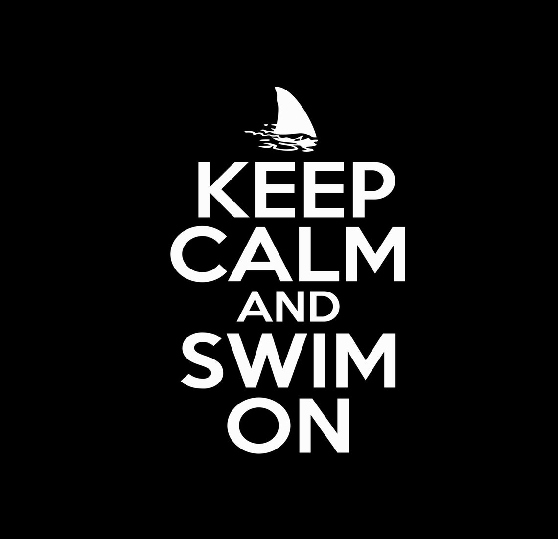 Keep Calm and Swim Faster or Keep Calm and Swim on Iron on | Etsy