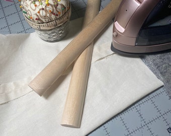 Wood Pressing Stick, Bar, Ironing tool for Quilting or Tailor, 2 sizes available