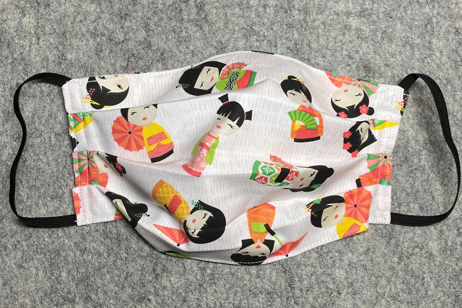 Kokeshi Face Mask Kawaii Face Covering Japanese Fabric Etsy