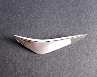 HANS HANSEN Silver Brooch - Danish Modernist Silver Brooch by Hans Hansen