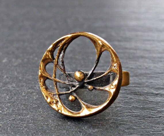 Sten and Laine Spider Web Ring – Bronze Spider Web