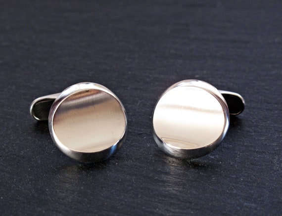 HANS HANSEN Silver Cufflinks #639 - Danish Modernist Silver Cufflinks by Hans Hansen