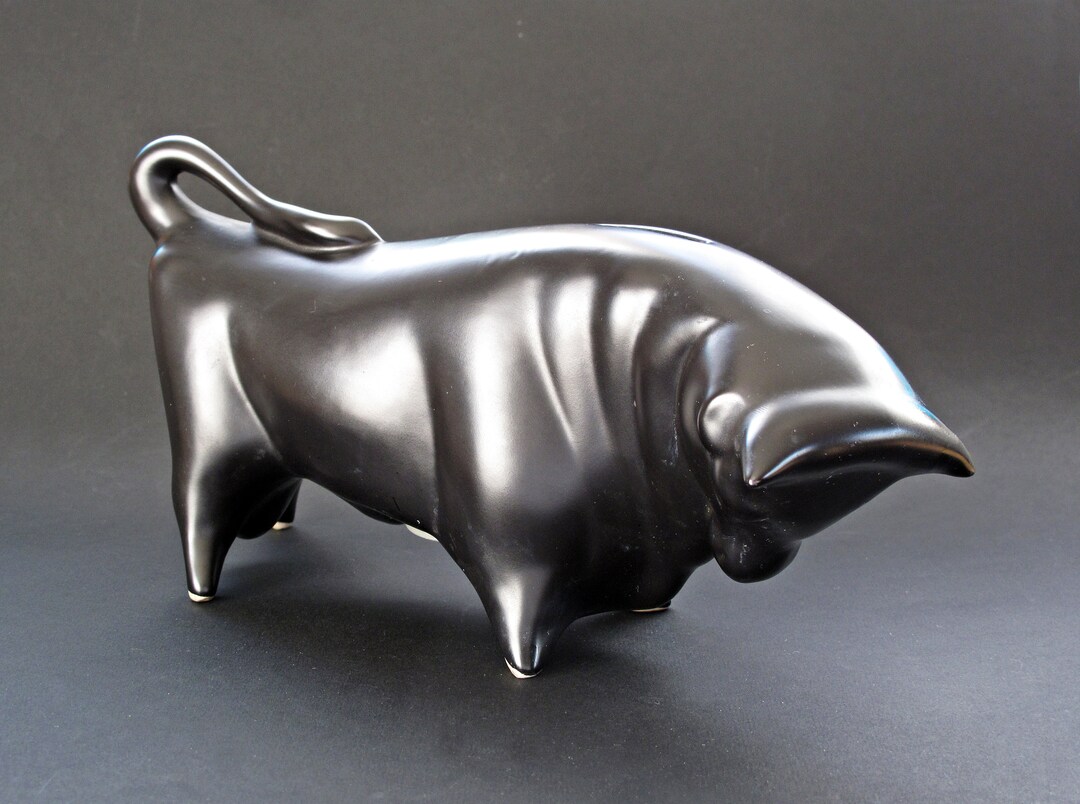 TRENTHAM Black Bull Money Box, Designed by Colin Melbourne , Modernist