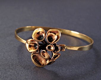 HANNU IKONEN Reindeer Moss  Bronze Bangle Bracelet – Bronze Renmoosblüte Bracelet Bangle  – Finnish Finland