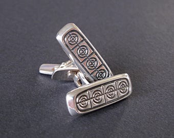 DAVID ANDERSEN Cuff Links - Norwegian Silver Cufflinks by Bjørn Sigurd Østern for David Andersen