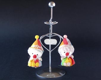 Balancing Clowns Kinetic Sculpture - Executive Desk Toy - Perpetual Motion Sculpture - Metal Desk Accessory