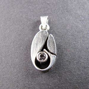 STEN and LAINE Silver Pendant – Karl Laine Silver and Crystal Pendant - Finnish Finland