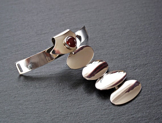 N E FROM Collar Pendant - Modernist Silver Neckti… - image 3