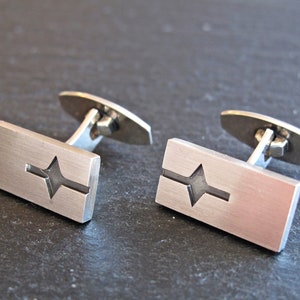 NIELS ERIK FROM Cuff Links 925S Silver - 925S Sterling Silver Modernist Cuff links by Niels Erik From of Denmark