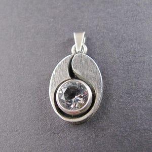 STEN and LAINE Silver Pendant – Karl Laine Silver and Crystal Pendant - Finnish Finland