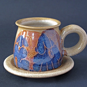 DIANA WORTHY Cup and Saucer for Crich Pottery - Crich Pottery Cup and Saucer by Diana Worthy