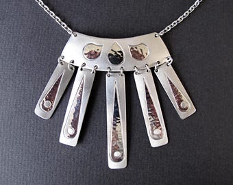 MODA Stainless Steel Necklace, MODA of Malta Stainless Steel Bib Necklace