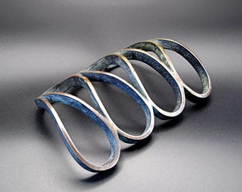 WALTER BOSSE Multiple Pipe Rest or Stand - Blackened Brass Multi-Pipe Stand by Herta Baller of Austria Designed by Walter Bosse