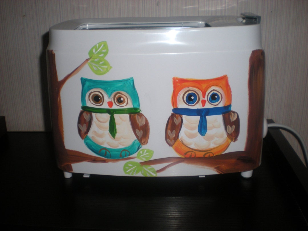 Hand Painted 2 Slice Toaster. Painted on Both Sides, Sealed, Washable