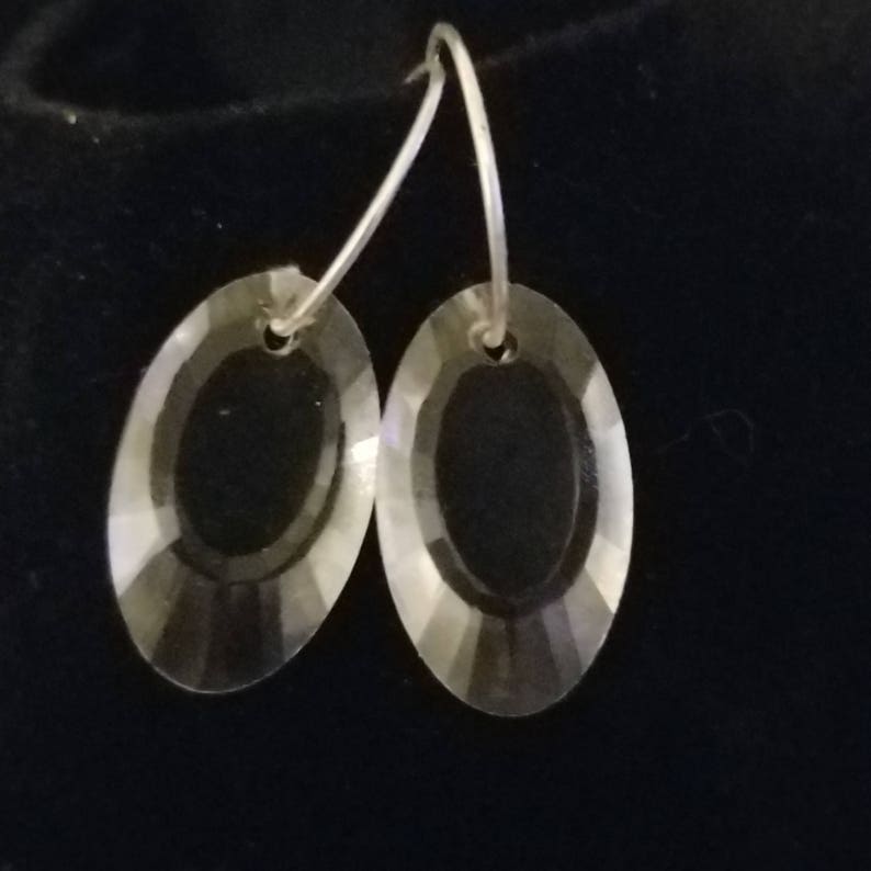 Crystal hoop earrings image 1