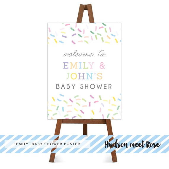 Printable The Emily Baby Shower Welcome Sign Gender Neutral