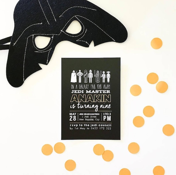 Printable - The 'Anakin' aka Darth Vader Birthday Invitation | Star Wars Invite Il_570xn