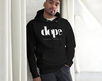 DOPE Unisex Hoodie, Gifts for Him, Retro 80's Slang Hoodie, HipHop Hoodie