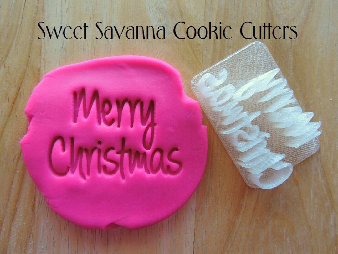 Merry Christmas Fondant Embosser N3 Etsy Australia