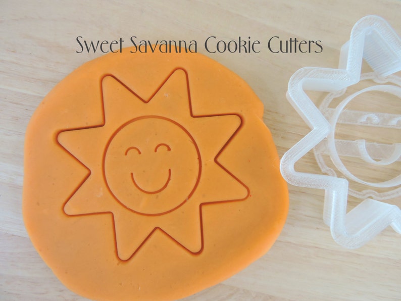 Sun Cookie Cutter Set With Embossing Detail Etsy Australia