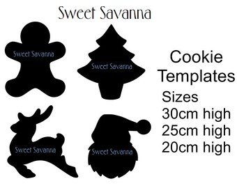 NEW! Supersized Cookie Templates! Extra large templates to make cookie cakes.  Large Cookie Stencil