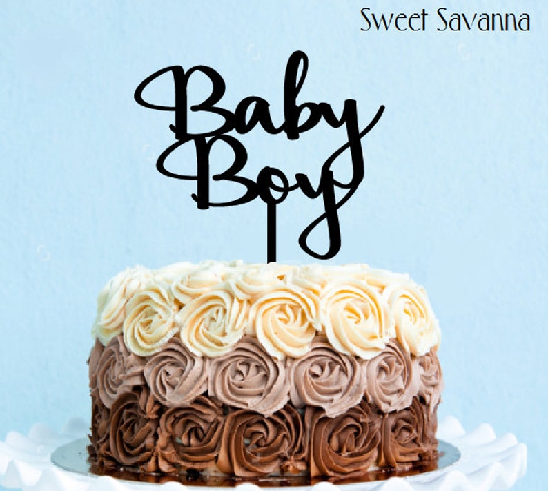 Baby Boy Cake Topper Baby Shower Cake Topper MADE IN Etsy