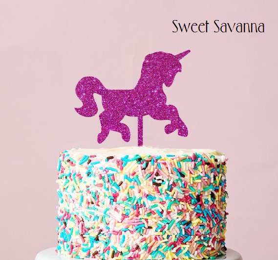 unicorn cake topper etsy