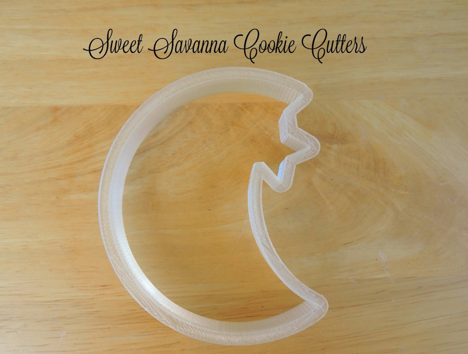 Moon Cookie Cutter Moon With Star Cookie Cutter Etsy