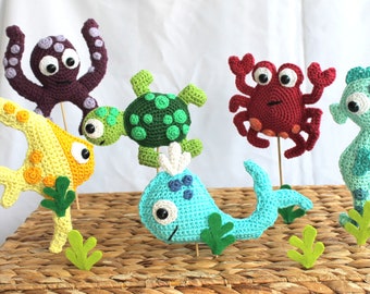 Fish and Co. nursery mobile crochet pattern german version