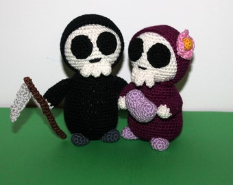 Skull man with his girlfriend crochet instructions