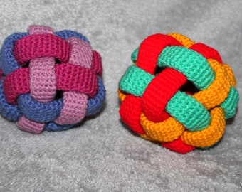 Boule de préhension colorée instructions de crochet version anglaise et allemande