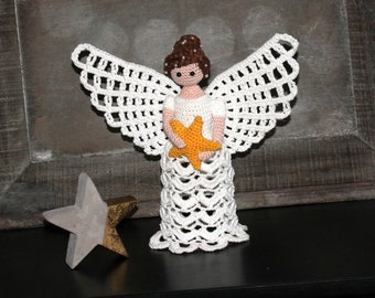 Christmas angel with star crochet pattern