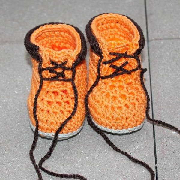 Baby Boots no 6 crochet pattern sizes 10- 12 cm/ 4- 4,8 inches