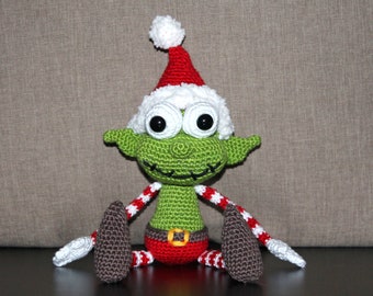 Christmas Elf Crochet Pattern, Amigurumi Elf PDF in English & German, Weihnachtself Häkelanleitung, Christmas Decor
