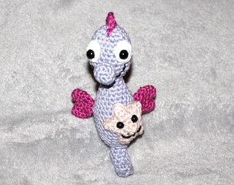 Patron mini hippocampe au crochet